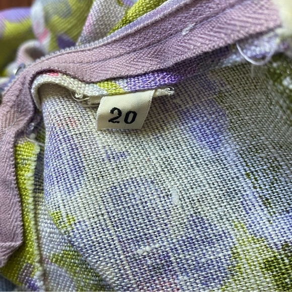 Vintage Linen Dress Sz 20 - Picture 5 of 6